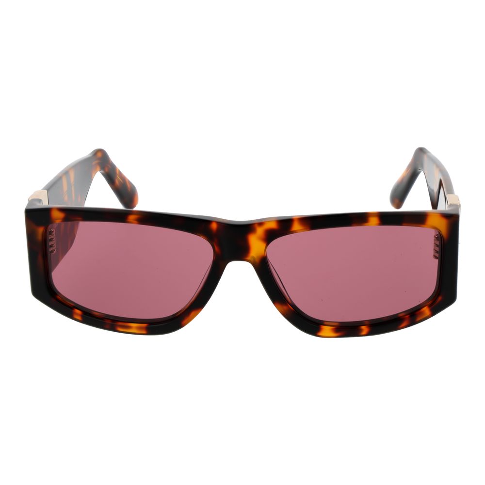 GCDS Unisex Sunglasses – Brown Full-Rim Frame with Rose Lenses, 57mm