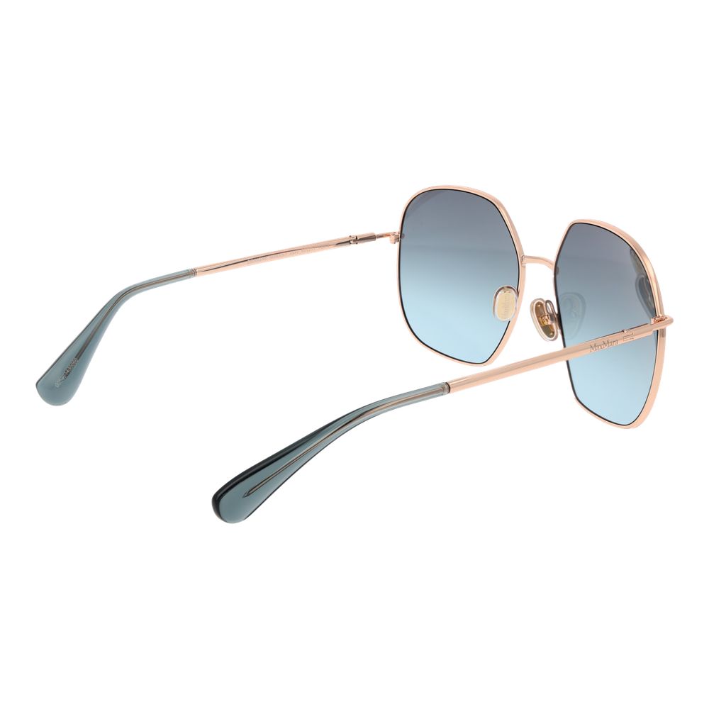 Max Mara Women's Sunglasses – Rose Gold Frame with Blue Gradient Lenses, 60mm