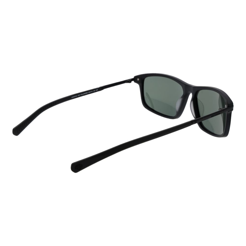 Harley-Davidson Men’s Sunglasses – Black Full-Rim Frame with Green Polarized Lenses, 59mm