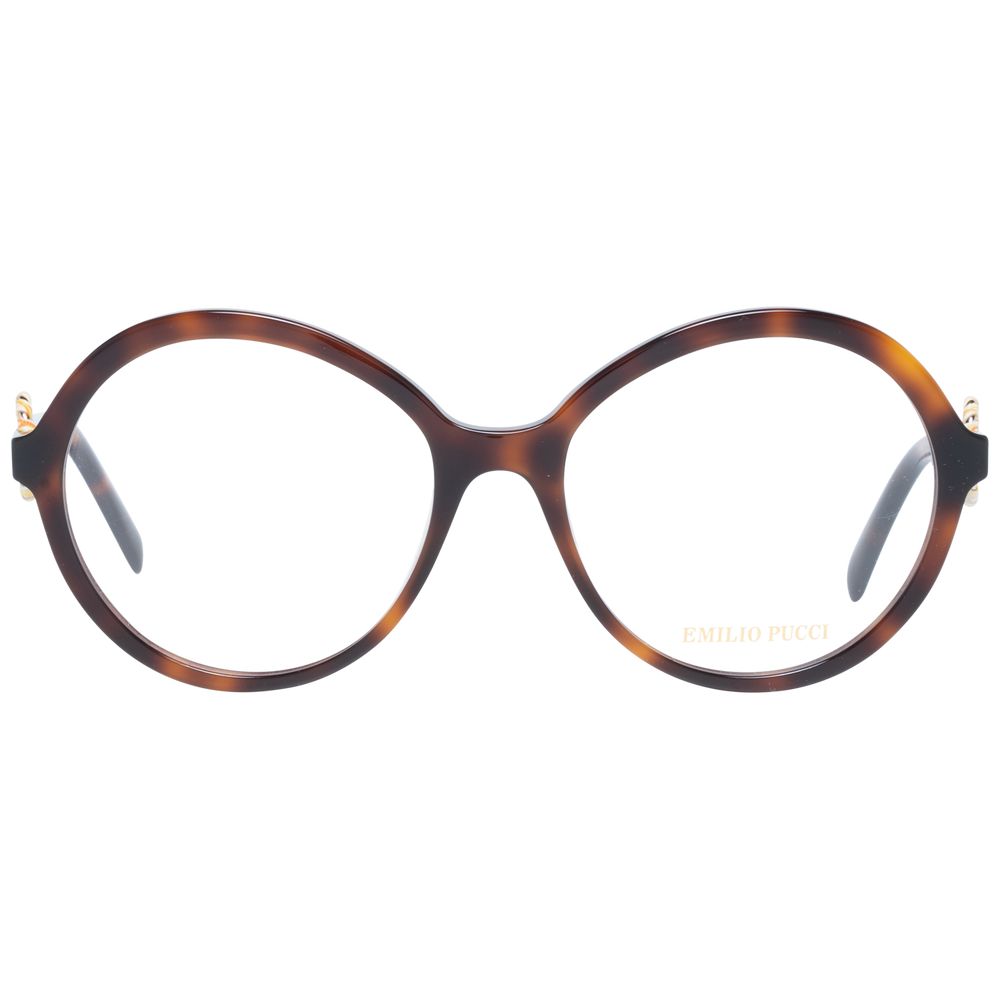 Emilio Pucci Women's Optical Glasses – Brown Round Frame, 54mm