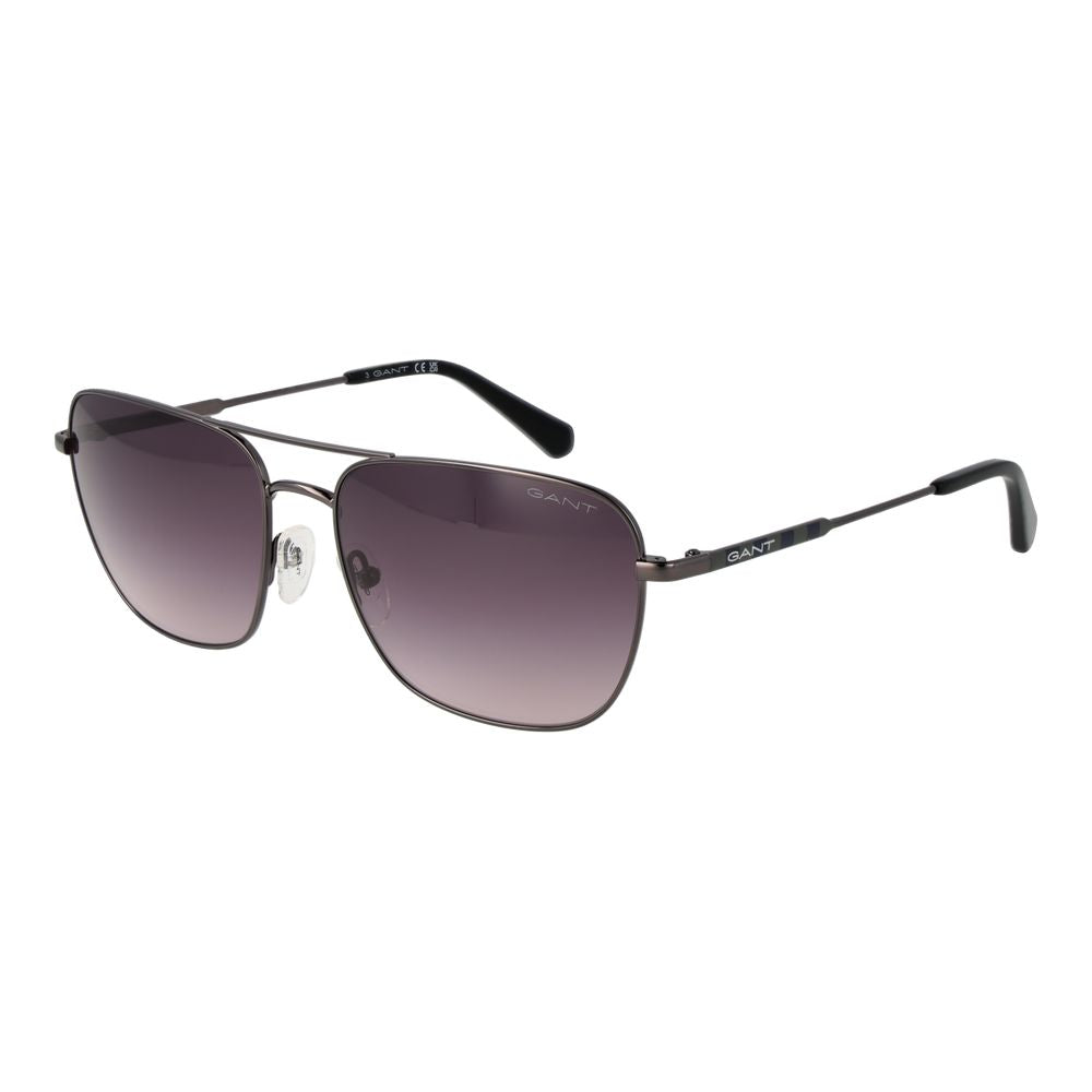 Gant Men's Sunglasses – Gunmetal Aviator Frame with Grey Gradient Lenses, 58mm