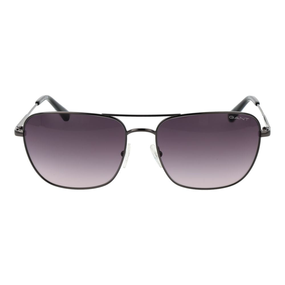 Gant Men's Sunglasses – Gunmetal Aviator Frame with Grey Gradient Lenses, 58mm