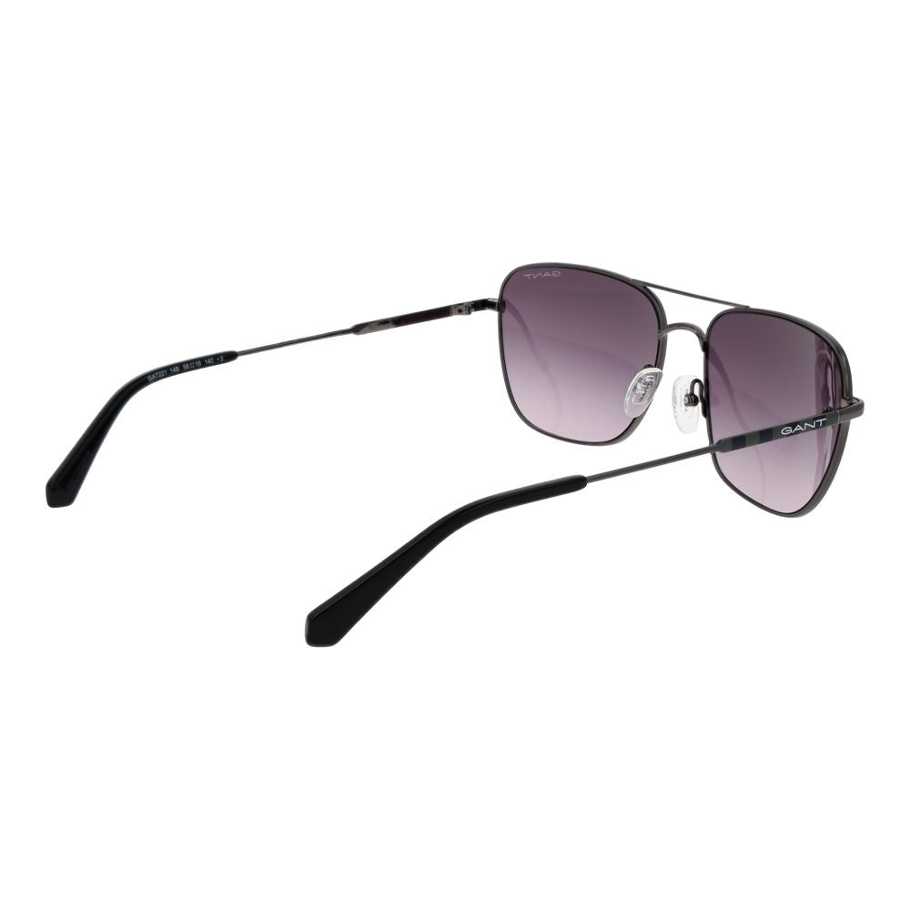 Gant Men's Sunglasses – Gunmetal Aviator Frame with Grey Gradient Lenses, 58mm