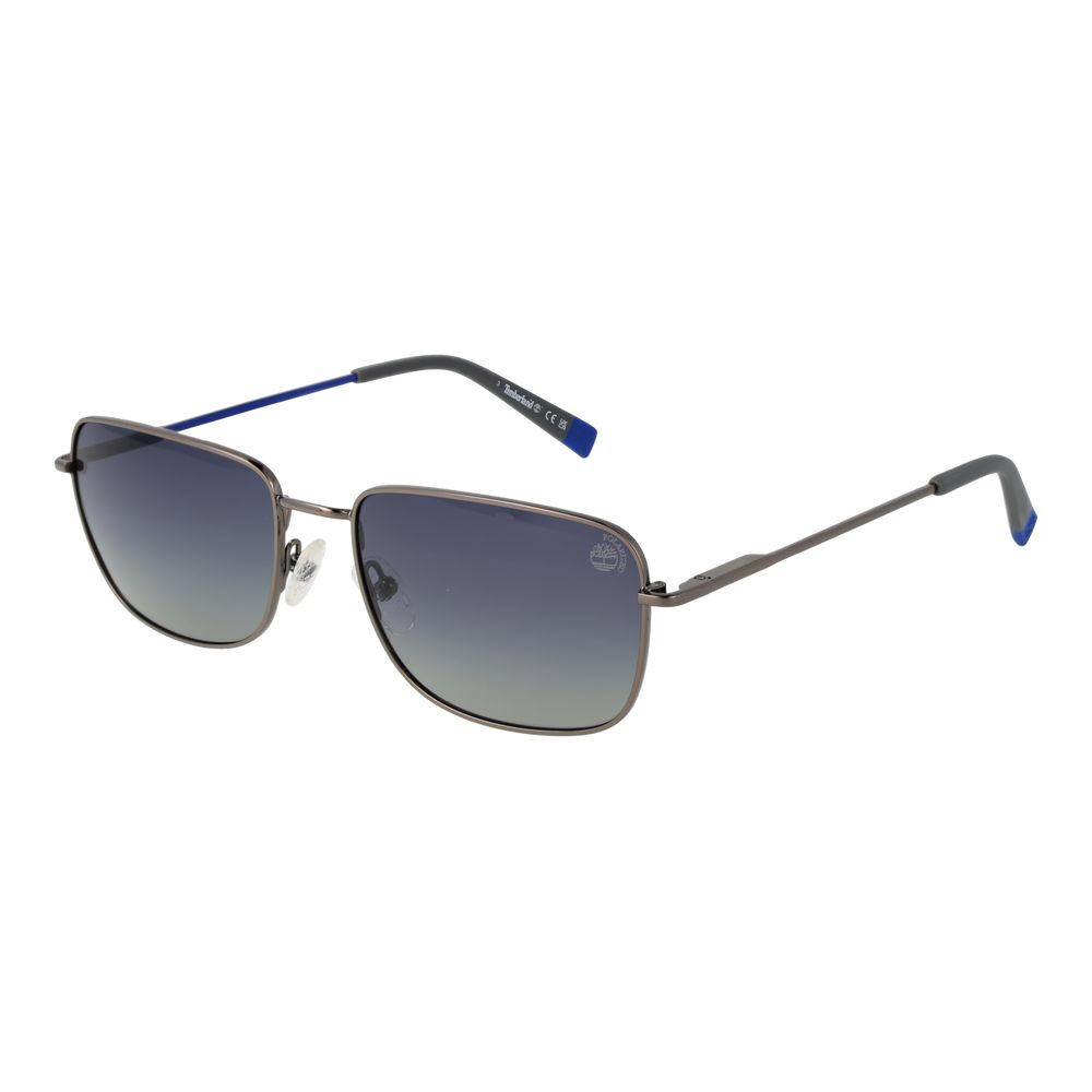 Timberland Gray Men Sunglasses - Gunmetal Frame with Blue Polarised Lenses