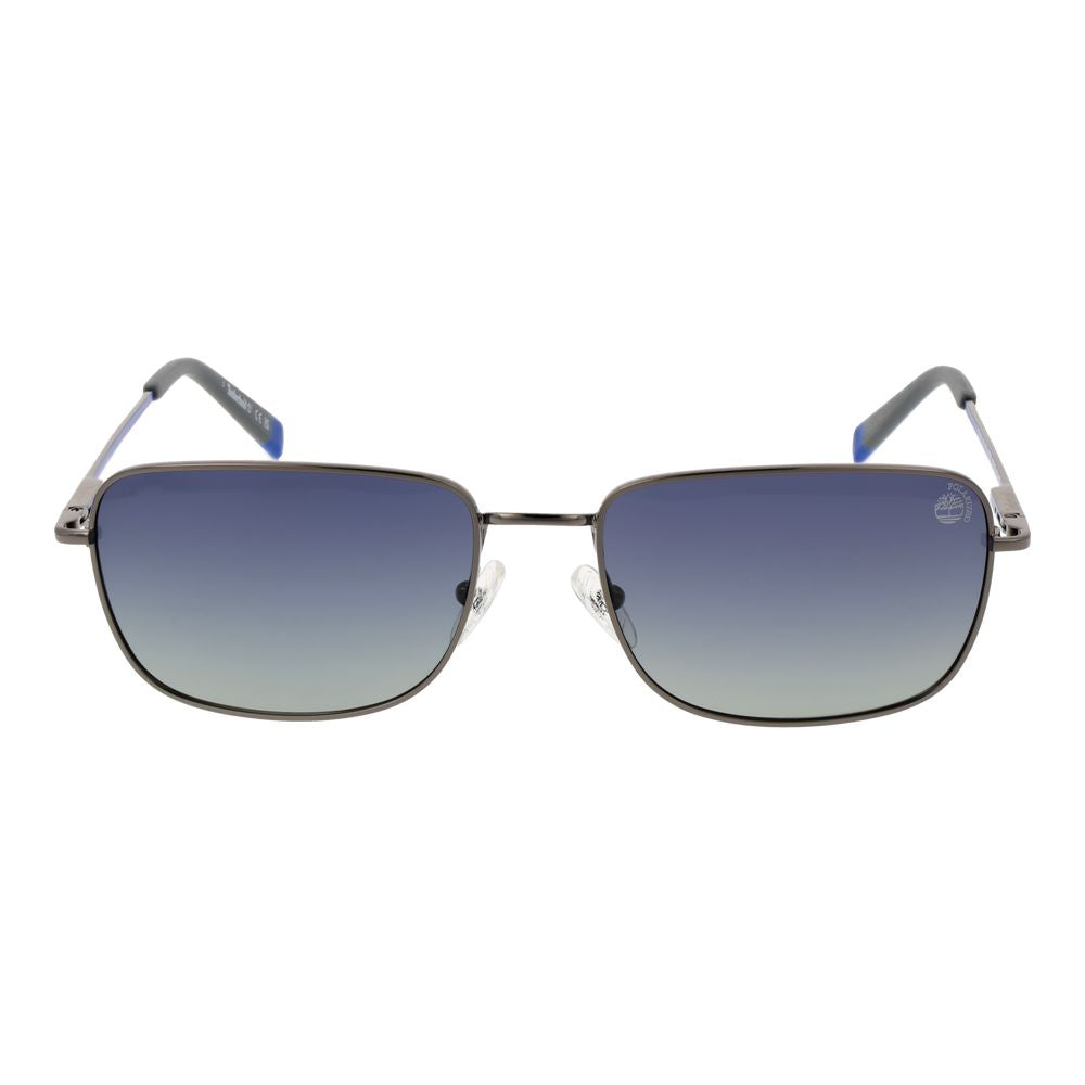 Timberland Gray Men Sunglasses - Gunmetal Frame with Blue Polarised Lenses