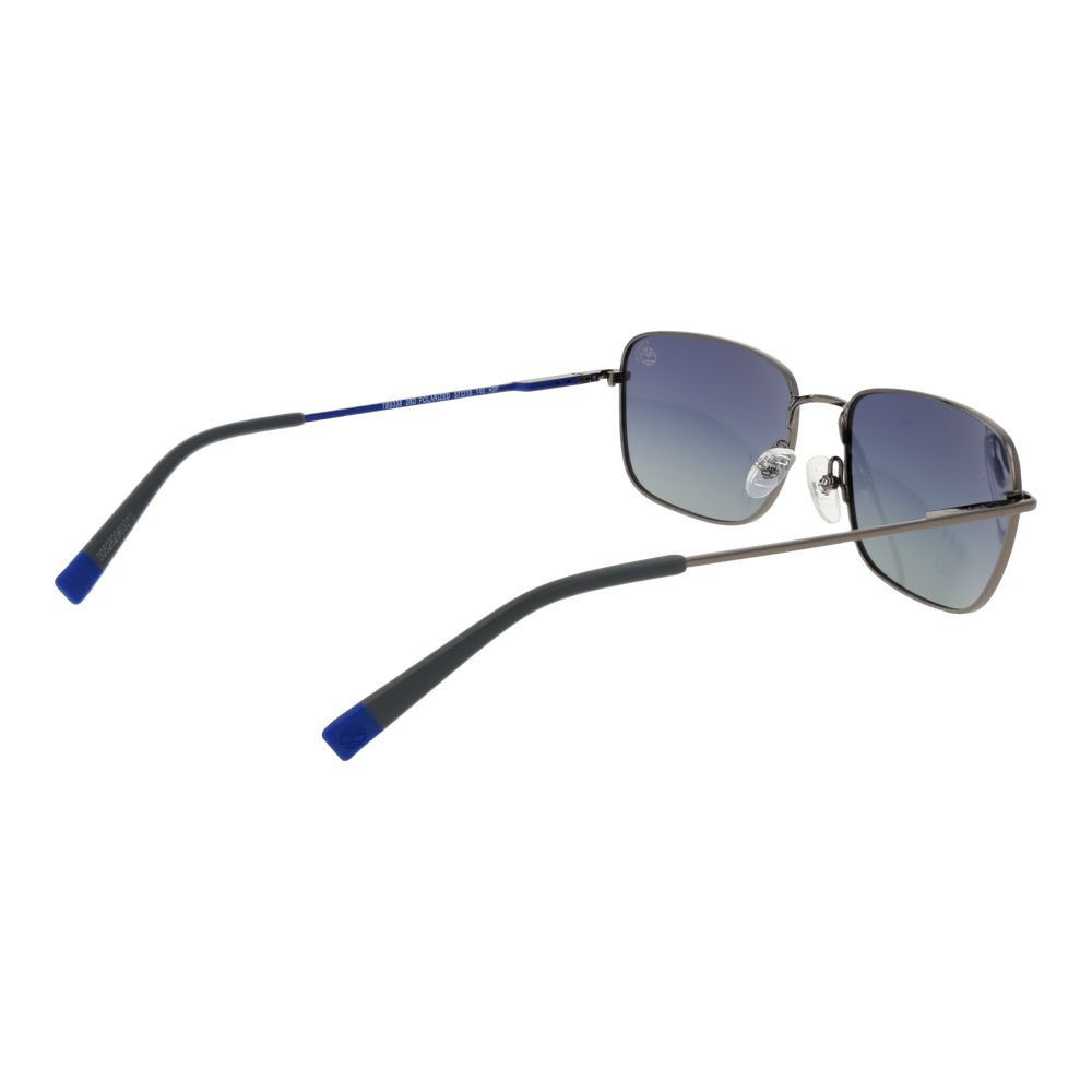Timberland Gray Men Sunglasses - Gunmetal Frame with Blue Lenses