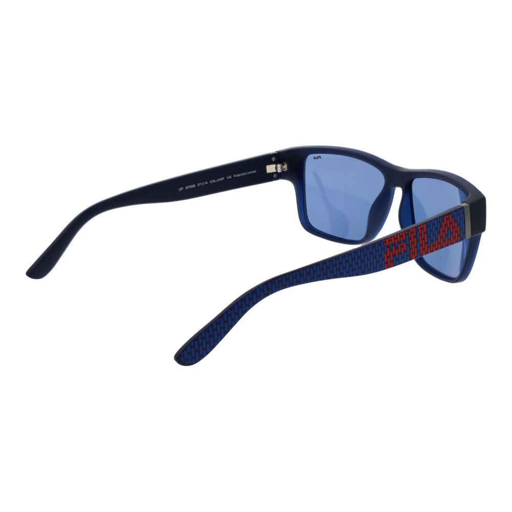Fila Men's Sunglasses – Blue Rectangle Frame with Polarized Lenses, 57mm