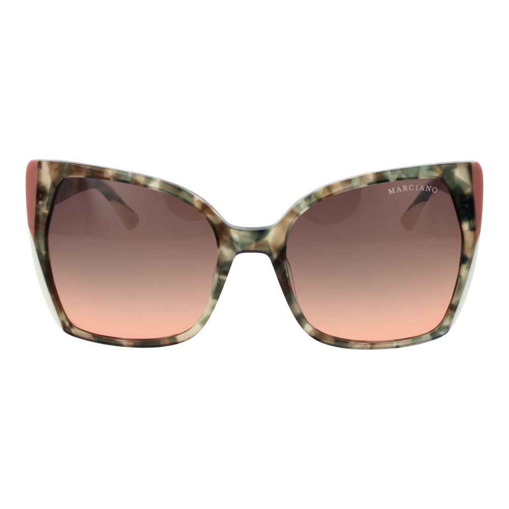 Marciano by Guess Women’s Sunglasses – Green Butterfly Frame with Brown Gradient Lenses, 58mm