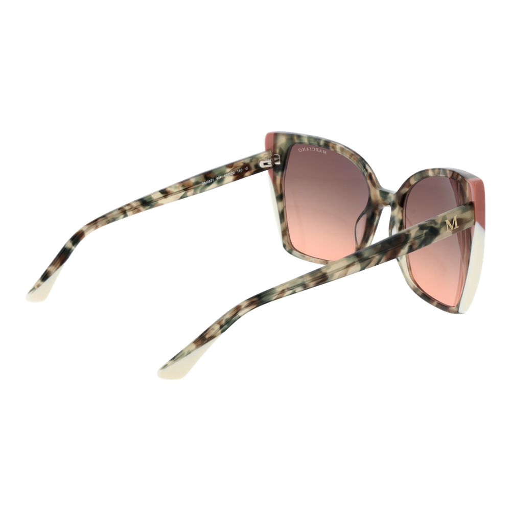 Marciano by Guess Women’s Sunglasses – Green Butterfly Frame with Brown Gradient Lenses, 58mm