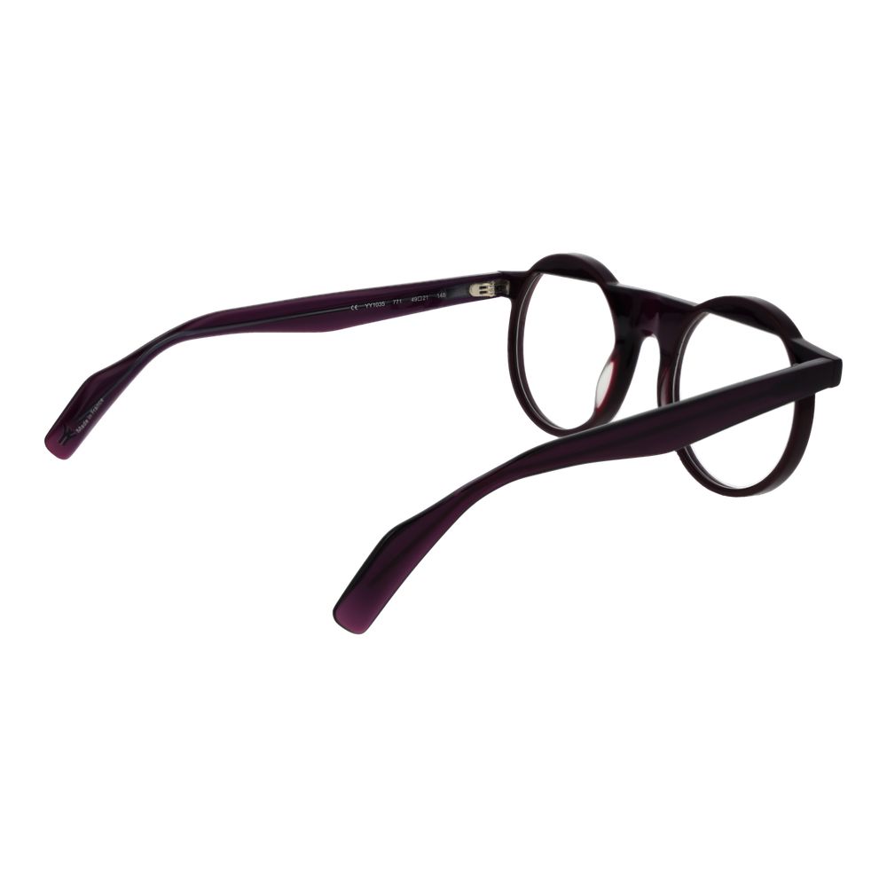Yohji Yamamoto Purple Unisex Optical Glasses – 49mm Panto Frame