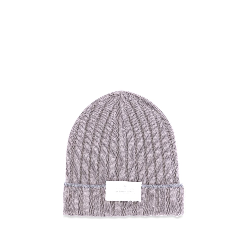 Brunello Cucinelli Cashmere Beanie Hat - Monochrome Elegance