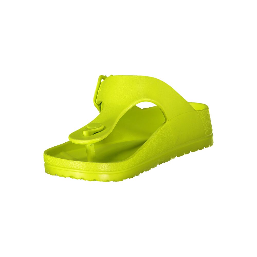 Norway 1963 Yellow Plastic Women's Flip-Flop Sandal