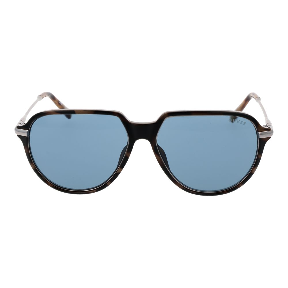 GUESS Brown Men Sunglasses with Blue Lenses