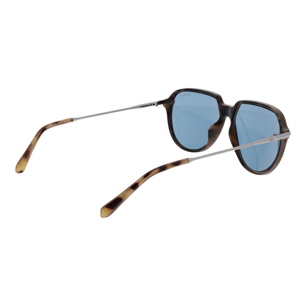 GUESS Brown Men Sunglasses with Blue Lenses