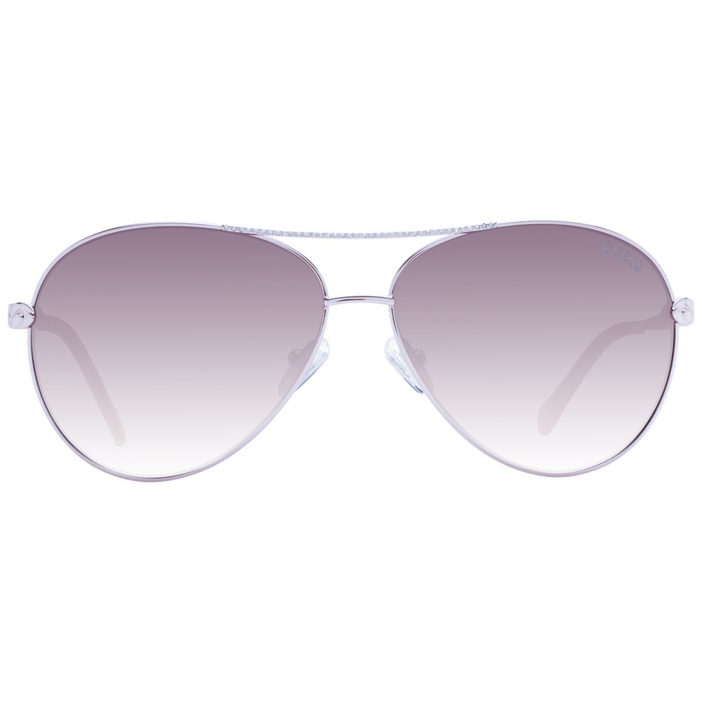 Guess Women’s Rose Gold Aviator Sunglasses with Rosé Gold Gradient Lenses, 60mm