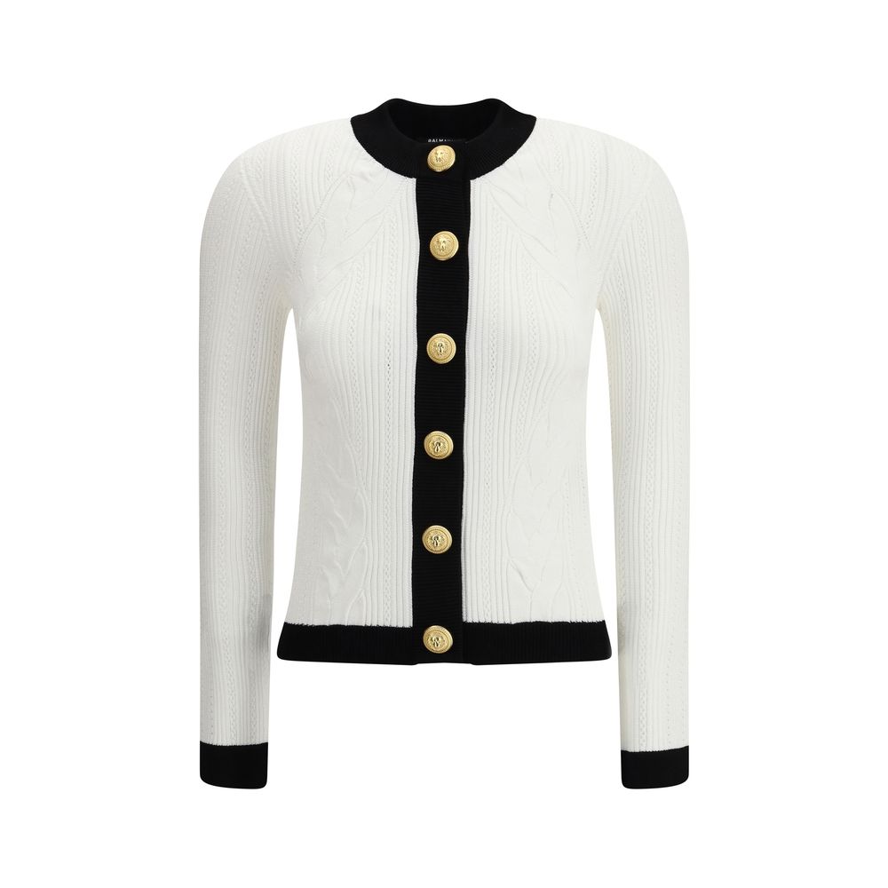 Balmain Contrast Trim Cardigan