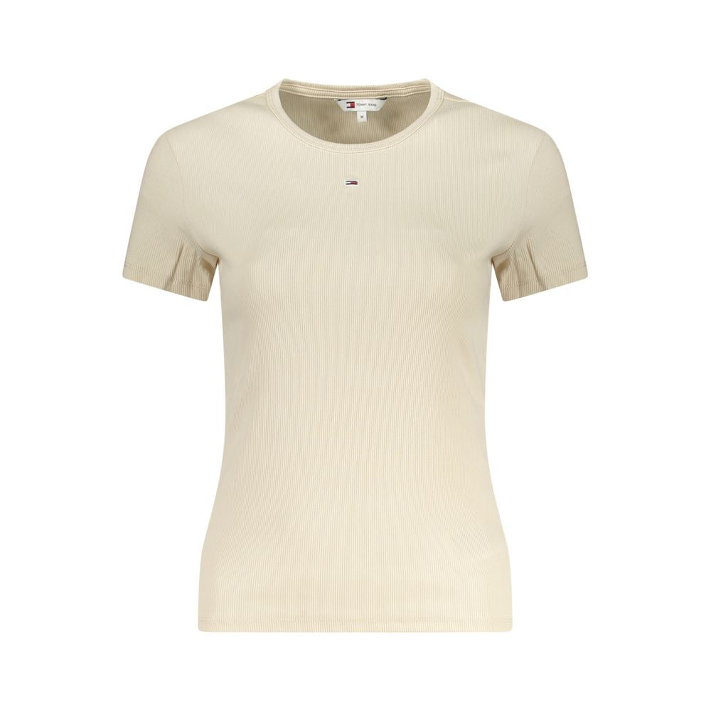 Tommy Hilfiger Beige Cotton Short Sleeve T-Shirt