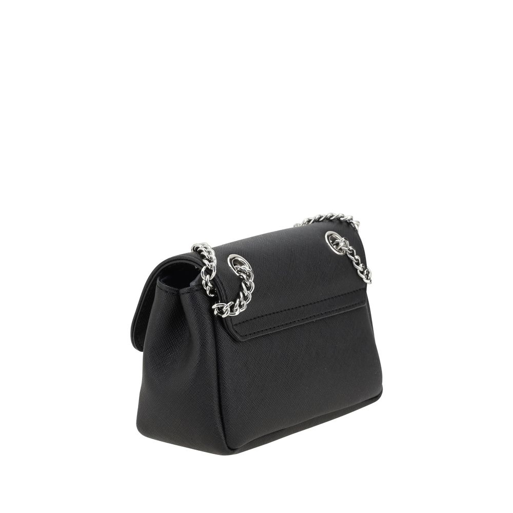 Vivienne Westwood Black Iconic Orb Shoulder Bag