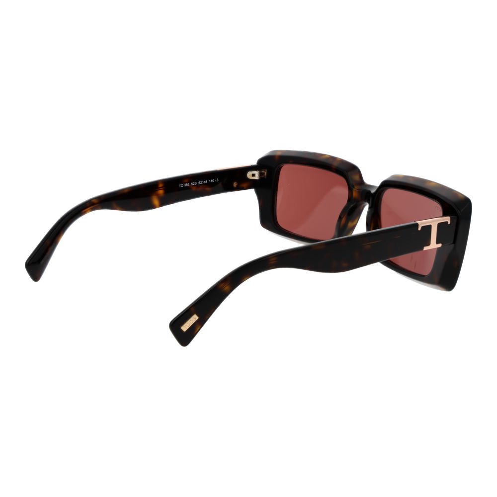 Tod's Women's Sunglasses – Brown Full-Rim Frame with Rose Lenses