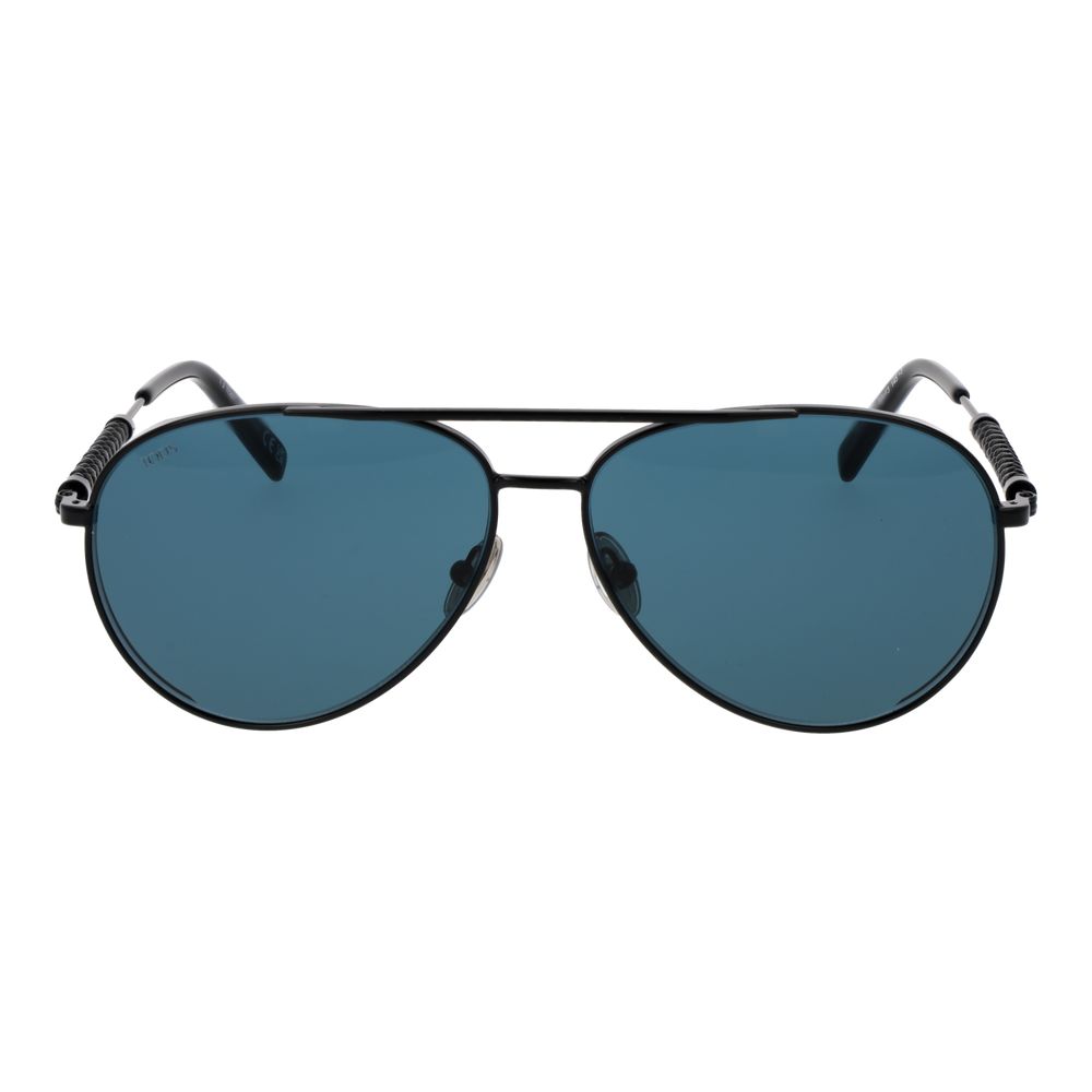 Tod's Men's Sunglasses – Black Full-Rim Frame with Blue Lenses, 60mm