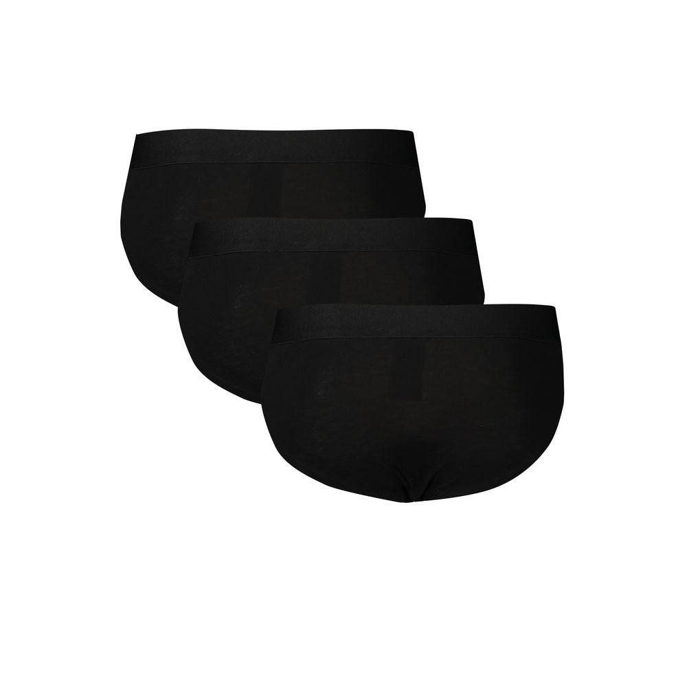 Bikkembergs Black Cotton Underwear Tri-Pack