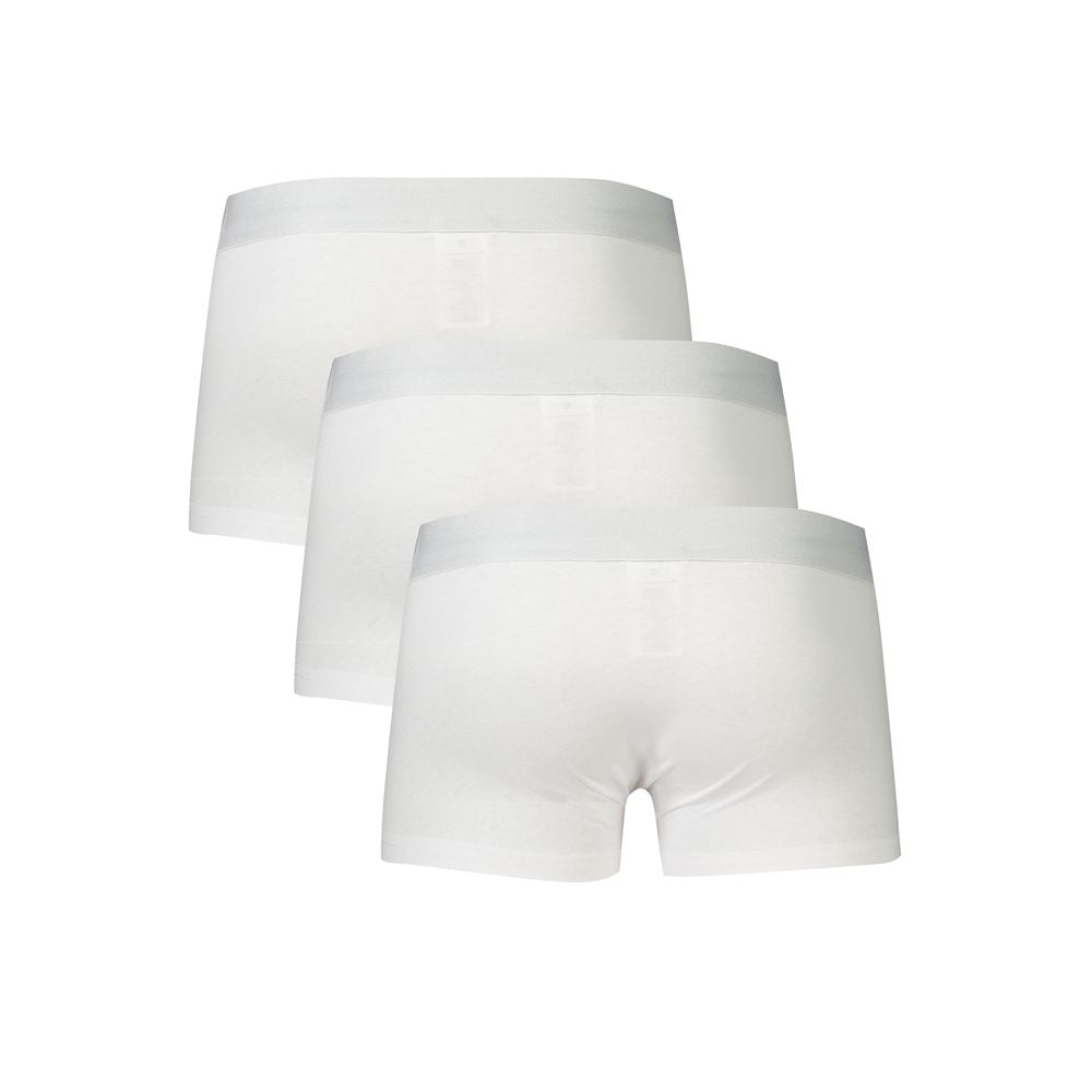 Bikkembergs White Cotton Underwear Tri-Pack Boxers – Bold Comfort with Athletic Edge