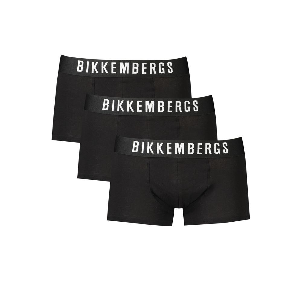 Bikkembergs Black Cotton Underwear - Boxer Parigamba Tri-Pack