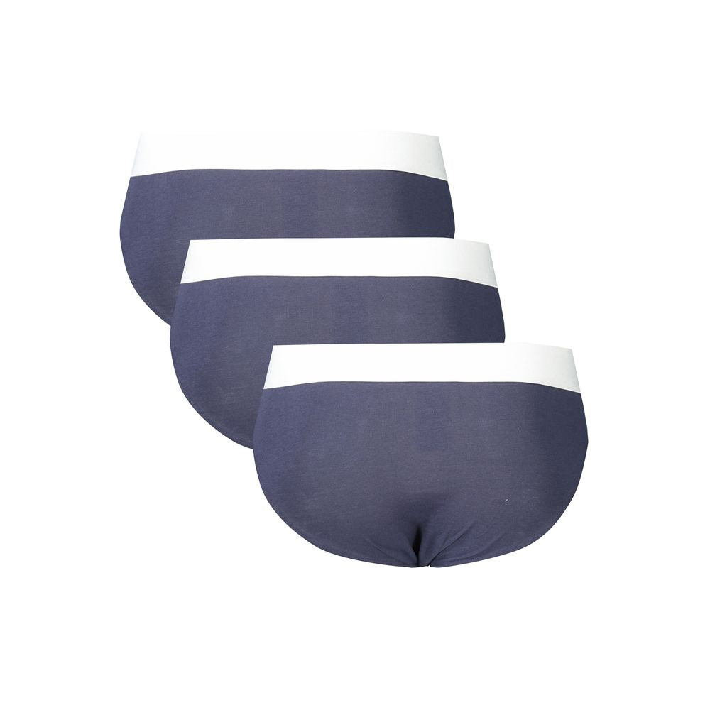 Bikkembergs Blue Cotton Underwear Tri-Pack