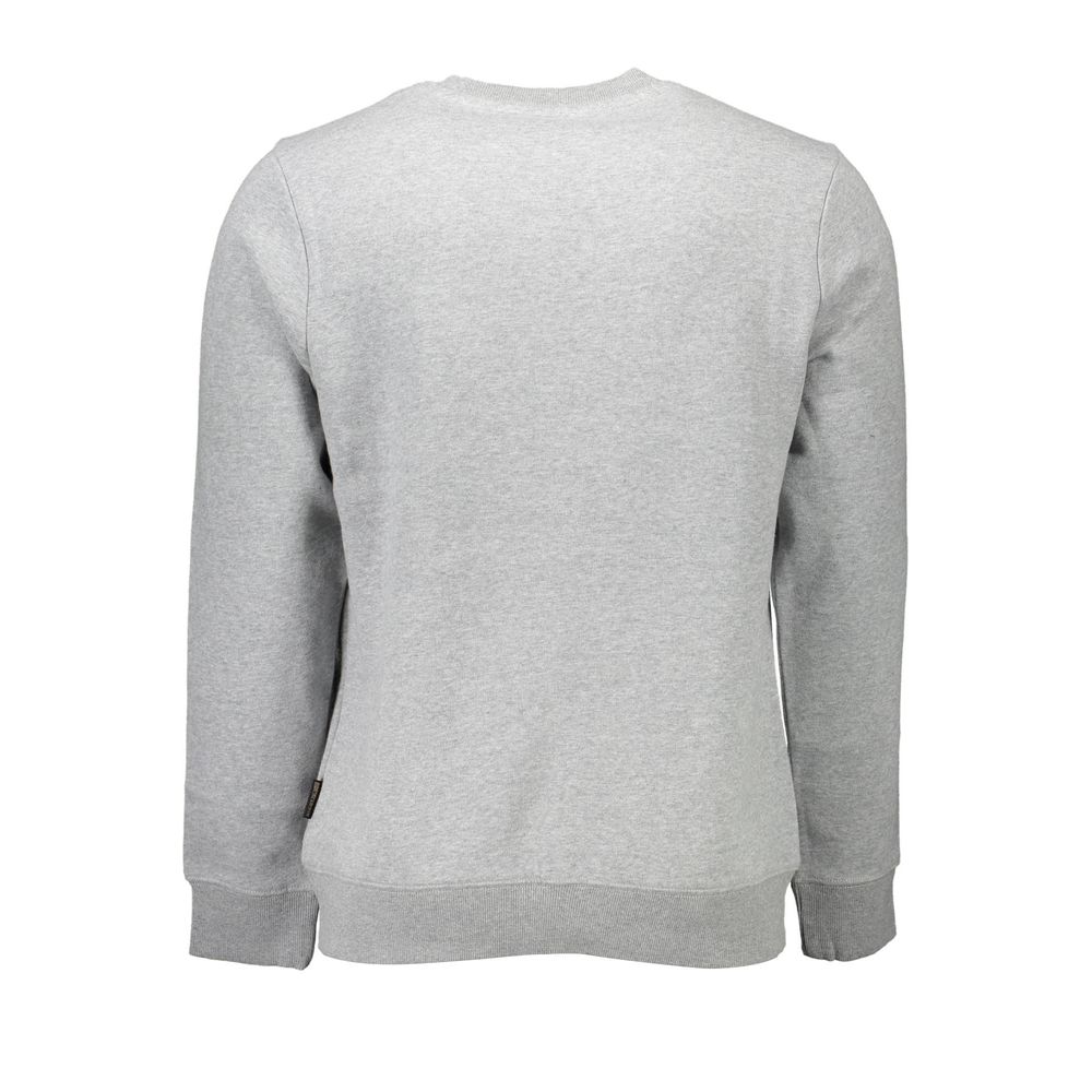 Napapijri Gray Cotton Crew Neck Sweatshirt
