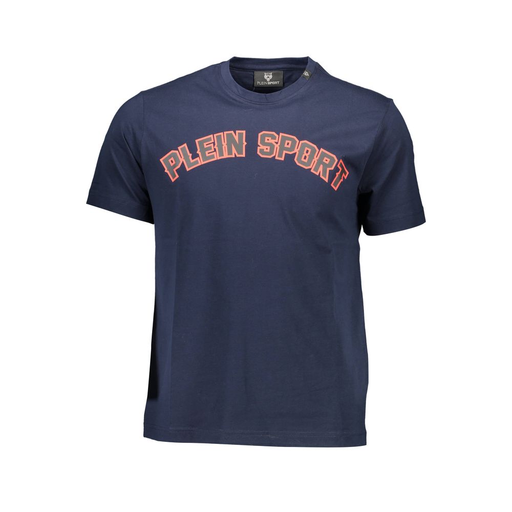 Plein Sport Blue Cotton T-Shirt - Stylish Comfort and Modern Design