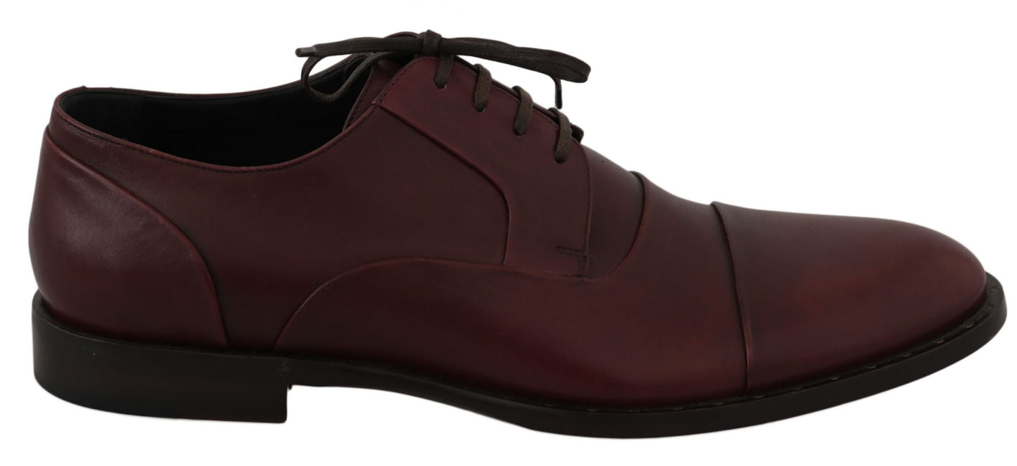 - Elegant Bordeaux Leather Dress Shoes