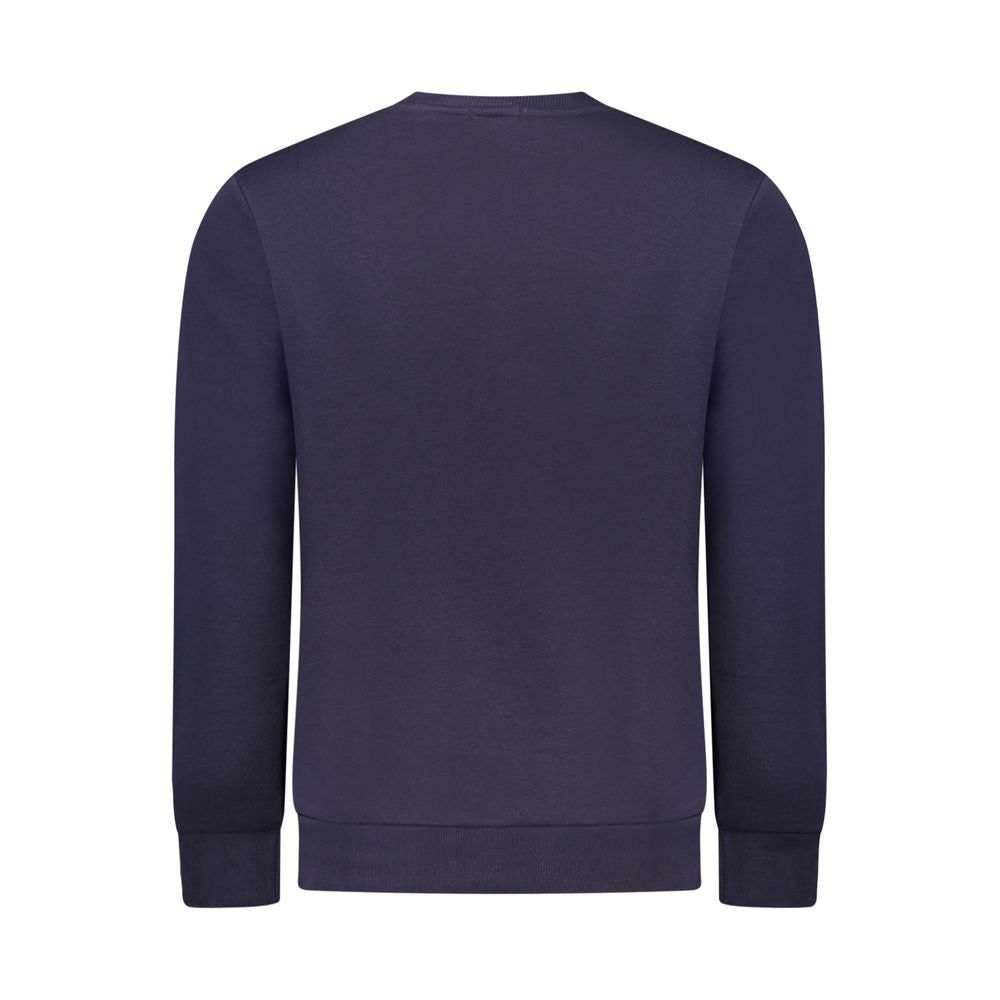 Rifle Blue Cotton Sweater - Long Sleeve Crew Neck