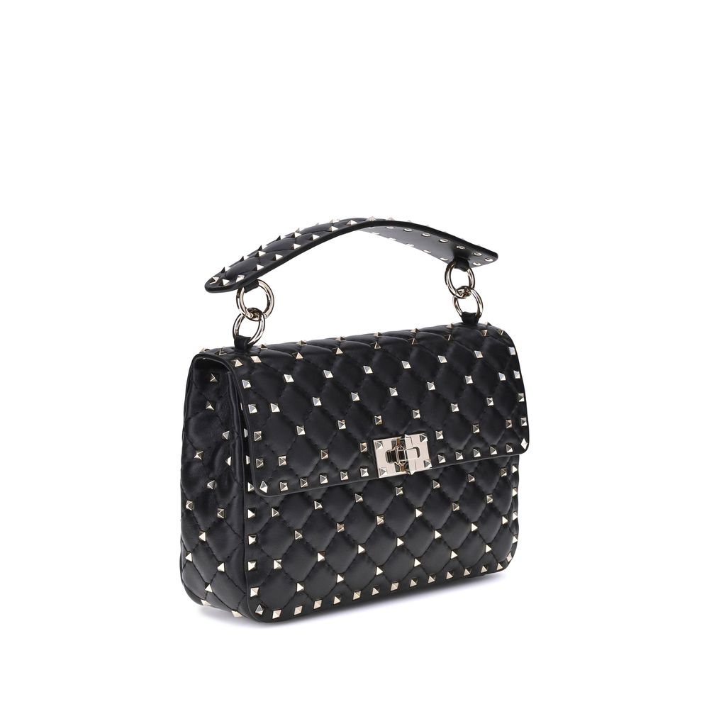 Valentino Garavani Black Medium Rockstud Spike Shoulder Bag