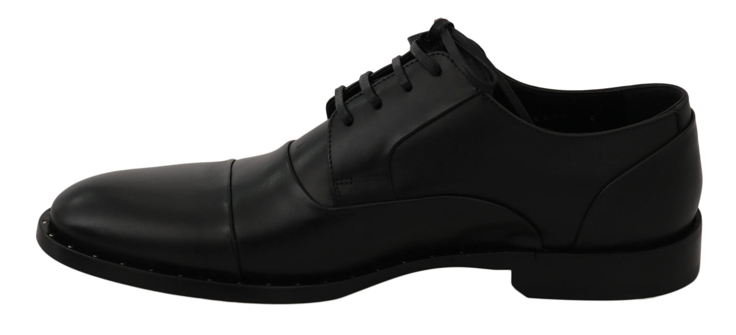 - Sleek Black Leather Formal Dress Shoes