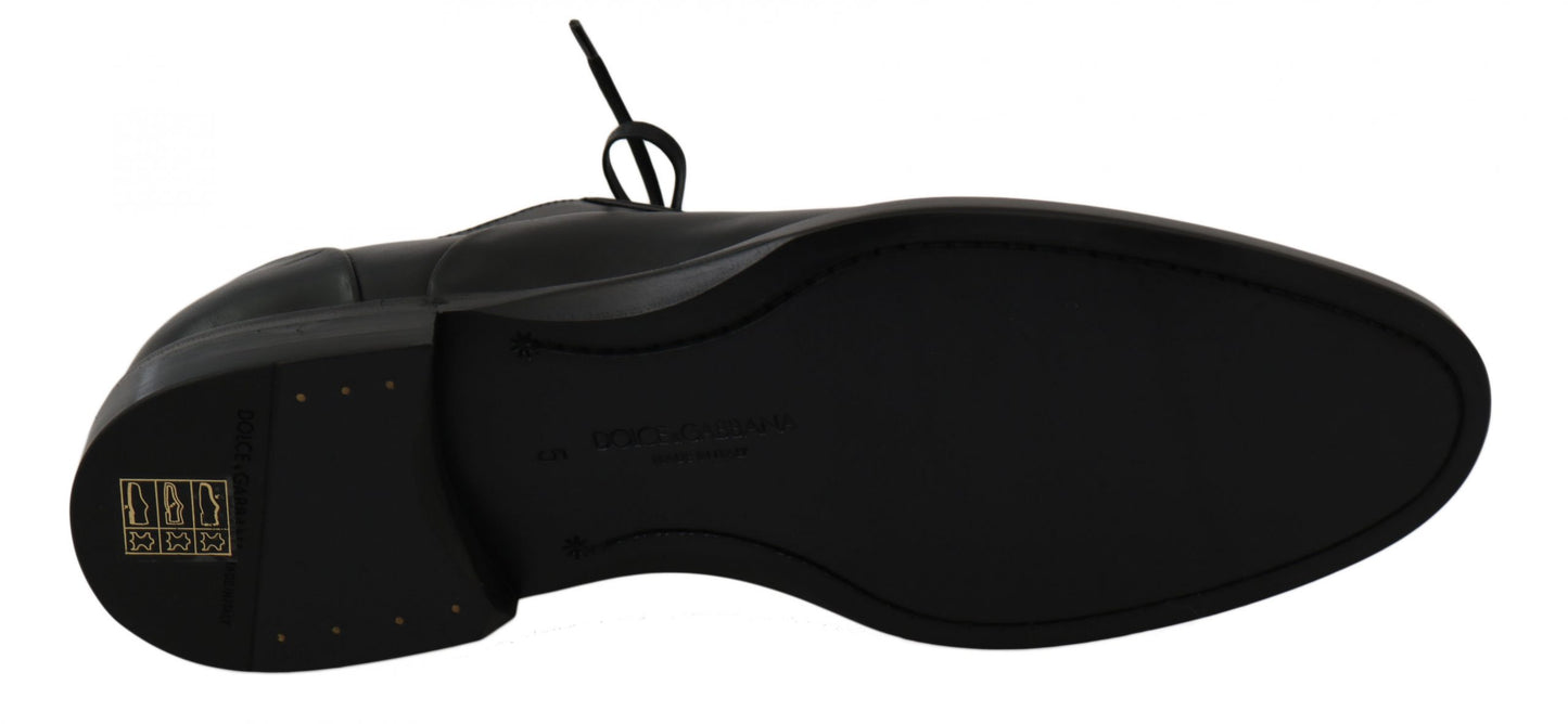 - Sleek Black Leather Formal Dress Shoes