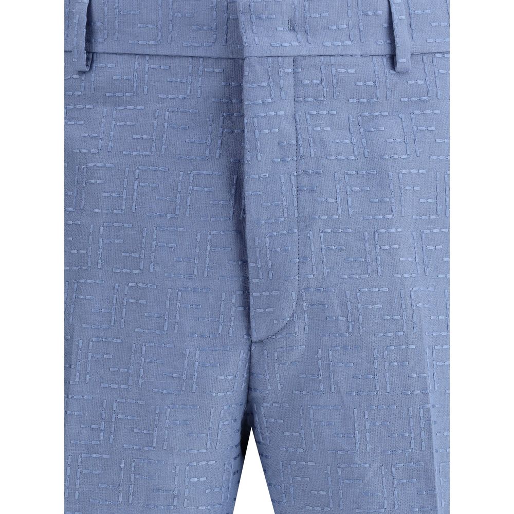 Fendi Linen Jacquard Shorts