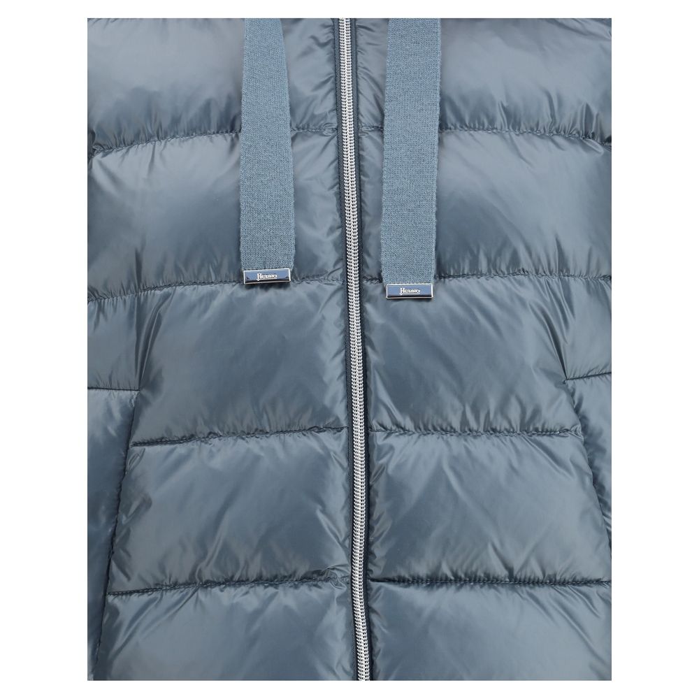 Herno Down Jacket with Wool Sleeves