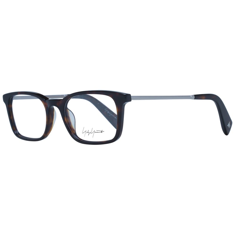 Yohji Yamamoto Brown Unisex Optical Frames – Rectangle Design, 51mm