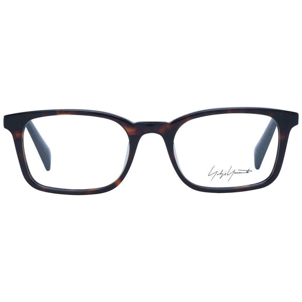 Yohji Yamamoto Brown Unisex Optical Frames – Rectangle Design, 51mm