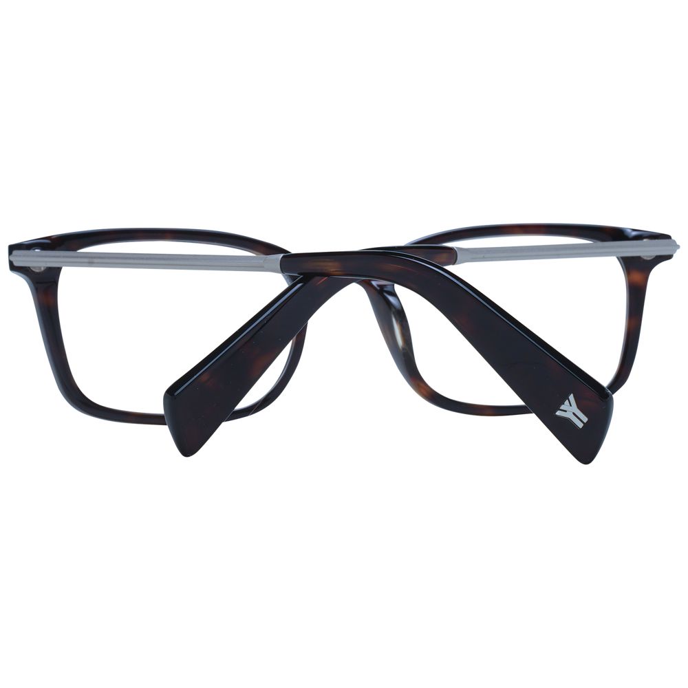 Yohji Yamamoto Brown Unisex Optical Frames – Rectangle Design, 51mm