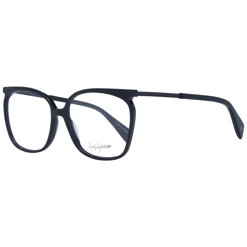 Yohji Yamamoto Black Unisex Optical Frames – Square Full-Rim