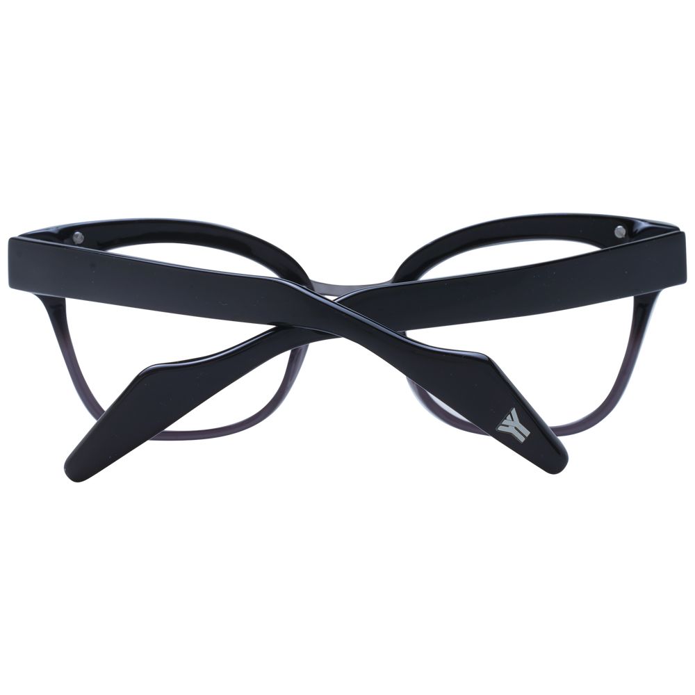 Yohji Yamamoto Unisex Optical Frames – Black Butterfly Style, 49mm