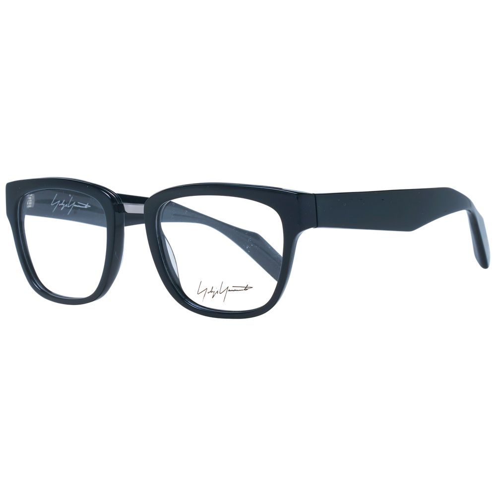 Yohji Yamamoto Black Unisex Optical Frames – Square Full-Rim