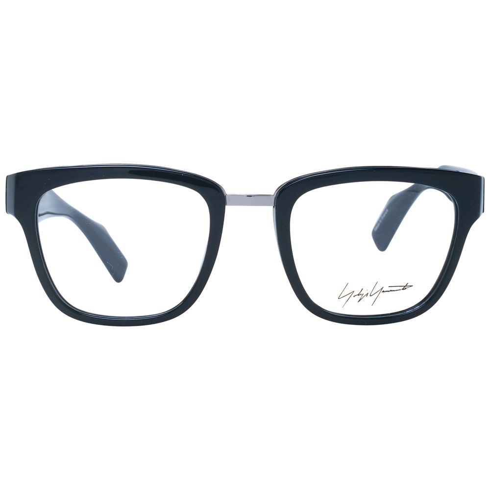Yohji Yamamoto Black Unisex Optical Frames – Square Full-Rim