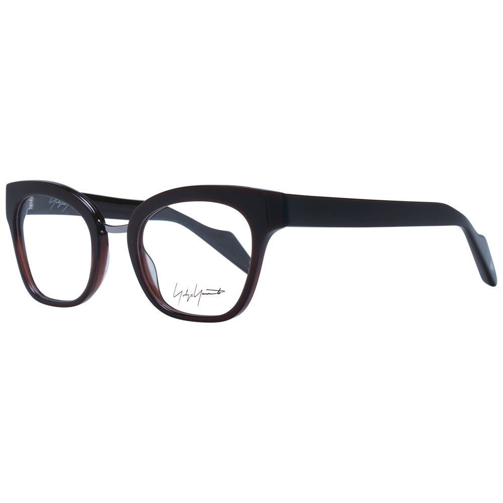 Yohji Yamamoto Brown Unisex Optical Frames – Full-Rim Style
