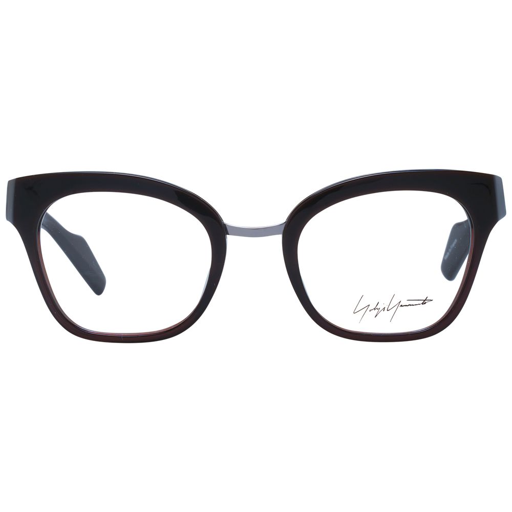 Yohji Yamamoto Brown Unisex Optical Frames – Full-Rim Style
