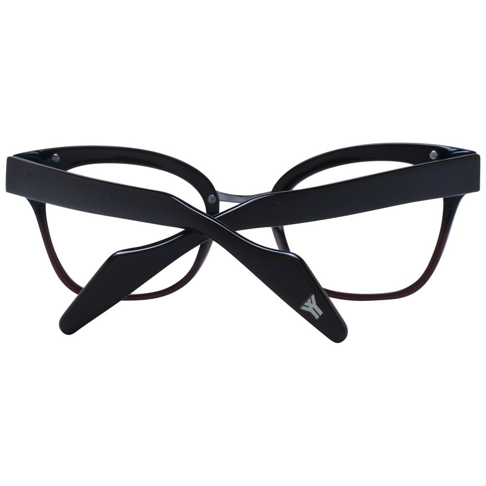 Yohji Yamamoto Brown Unisex Optical Frames – Full-Rim Style