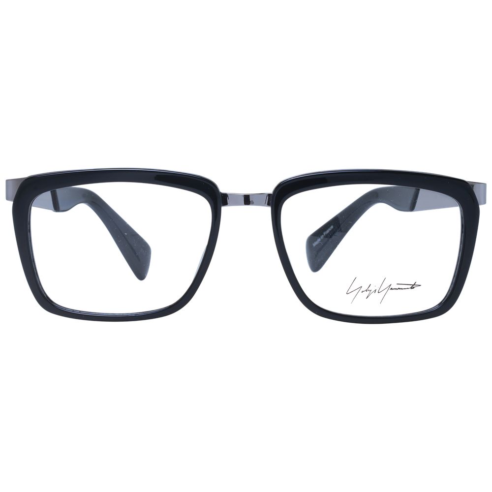 Yohji Yamamoto Black Unisex Optical Frames – Square Full-Rim