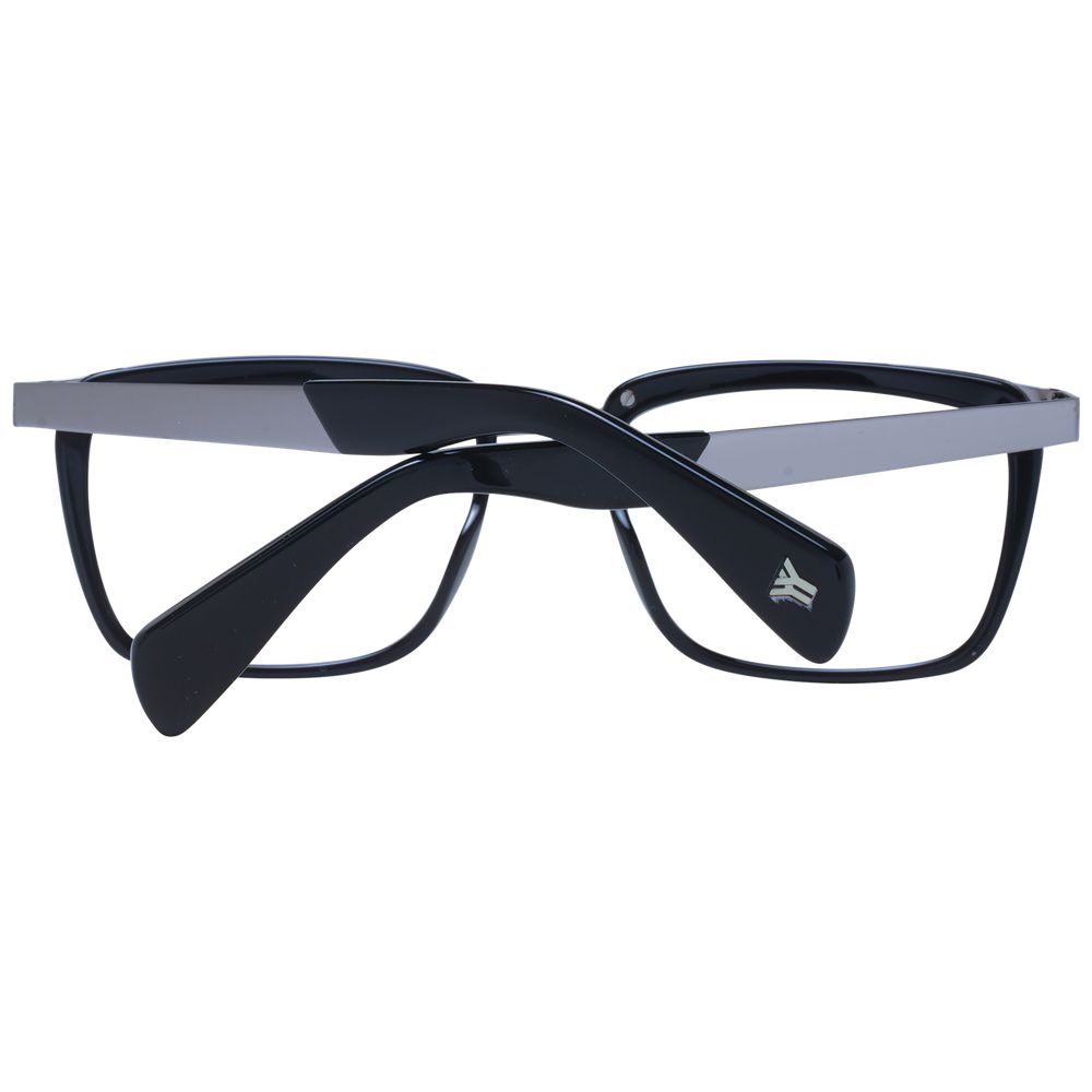 Yohji Yamamoto Black Unisex Optical Frames – Square Full-Rim