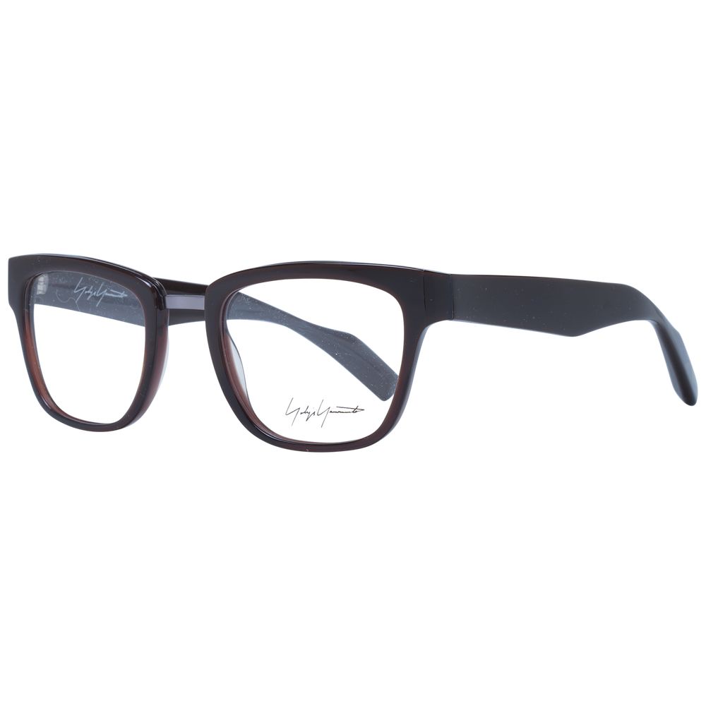 Yohji Yamamoto Brown Unisex Optical Frames – Square Full-Rim